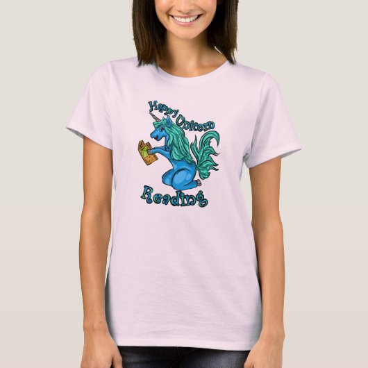 T-shirt Bonne licorne Lecture couleur Tee (Devant)