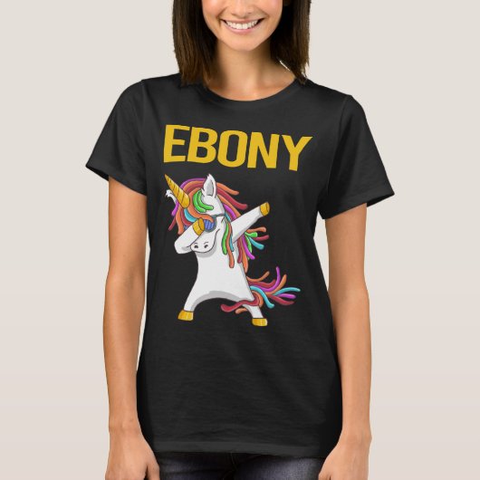 T-shirt Bonne licorne - Nom de l'ébène (Devant)