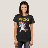 T-shirt Bonne licorne - Nom Vicki (Devant entier)