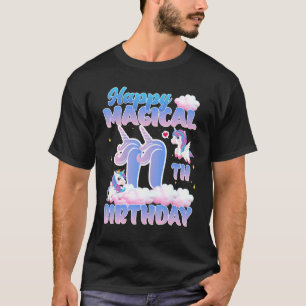 T-shirt Bonne magie 11e anniversaire vol licornes Birthd
