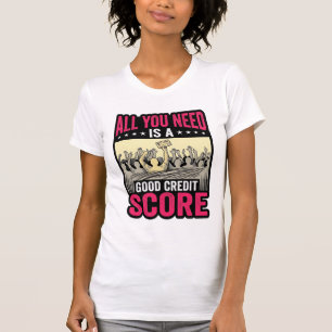 T-shirt Bonne note de crédit vintage drôle de chemise de f
