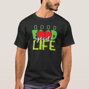 T-shirt Bonne nourriture bonne vie Tomate Végétarien Végét