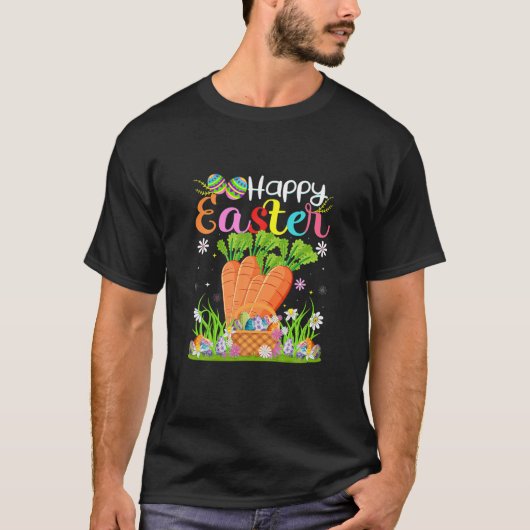 T-shirt Bonne Pâques Carrot Bunny Chasse Drôle (Devant)