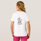 T-shirt Bonne Pâques (rose) (Dos entier)