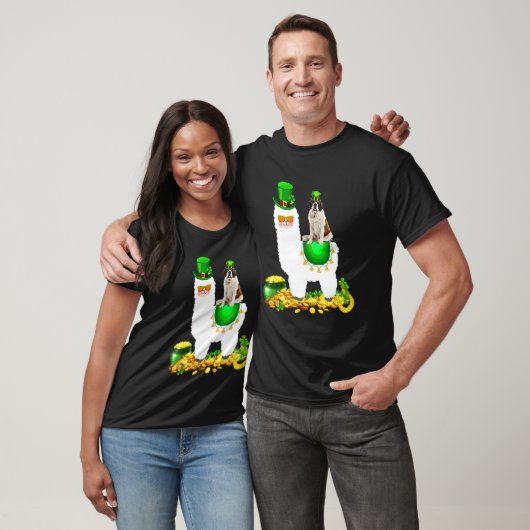 T-shirt Bonne Patrick S Day Leprechaun St Bernard Riding L (Unisexe)
