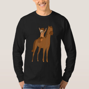 T-shirt Bonne Petite Fille Cheval équitation mignonne Cowg