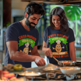 T-shirt Bonne Pomme De Terre Machée Grand Luxe De Vie Unis