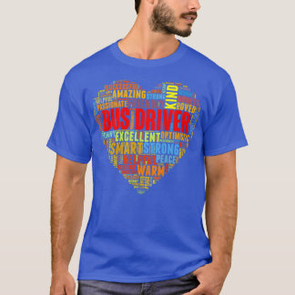 T-shirt Bonne qualité de conducteur de bus Typographie Com