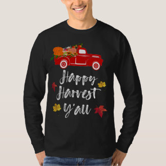 T-shirt Bonne récolte Y'all camion rouge automne saison ca