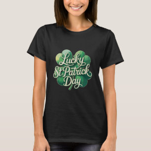 T-shirt Bonne Saint-Patrick Typographie Vintage Quatre