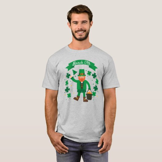 T-shirt Bonne Saint Patrick's Day | 17 mars (Devant entier)