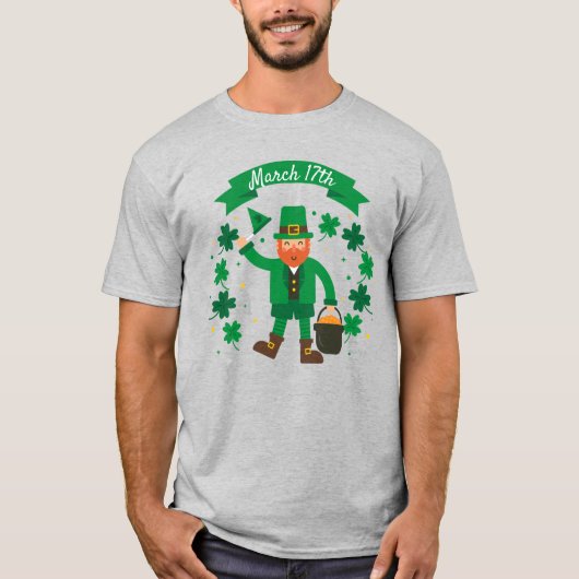 T-shirt Bonne Saint Patrick's Day | 17 mars (Devant)