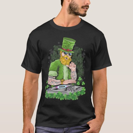 T-shirt Bonne Saint Patrick's Day | Leprechaun DJ (Devant)