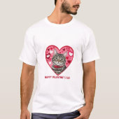 T-shirt Bonne Saint Valentin Chat (Devant)
