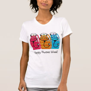 T-shirt Bonne semaine des infirmières Chats infirmiers