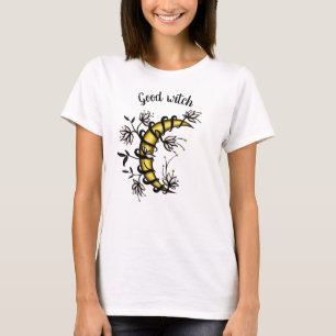T-shirt Bonne Sorcière Floral Lune Magique Witchy Pagan