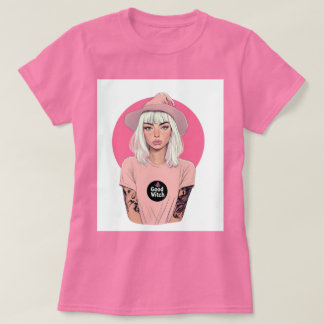 T-shirt Bonne sorcière rose