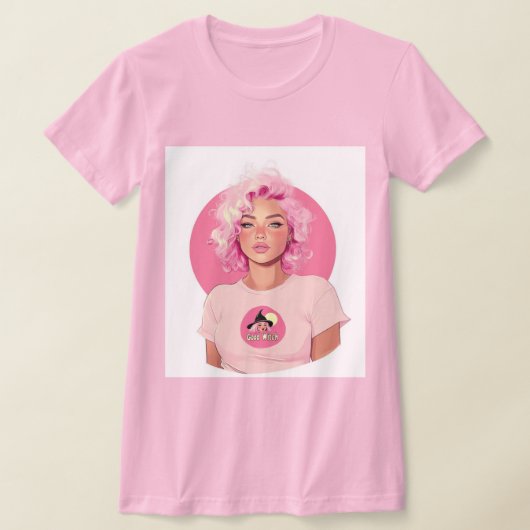 T-shirt Bonne sorcière ! Tee (rose) (Poser)