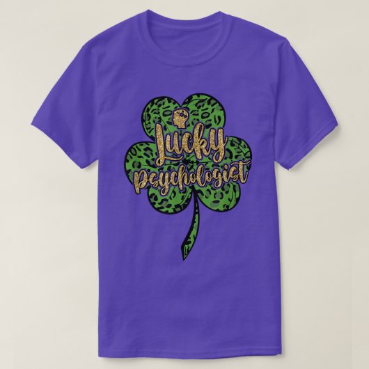 T-shirt Bonne St Patrick Lucky Psychologue St patrick Da (Design devant)