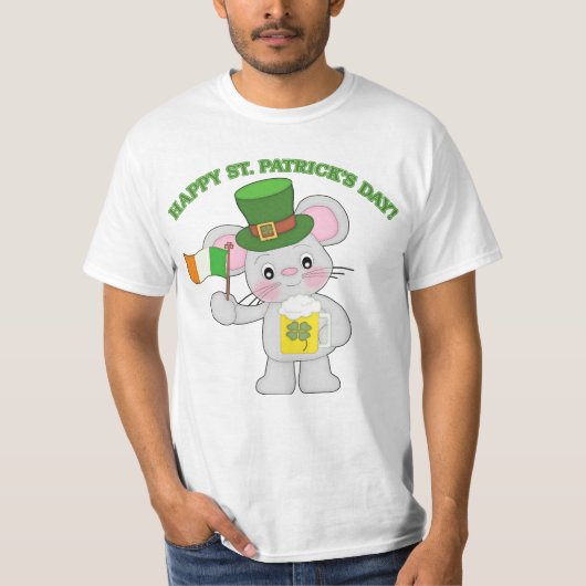 T-shirt Bonne St. Patrick's Day Irish Mouse (Devant)
