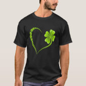 T-shirt Bonne St Patrick's Day Irlandais Shamrock Heart Fa (Devant)