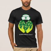 T-shirt Bonne St Patrick's Day Nurse Shamrock Clover (Devant)