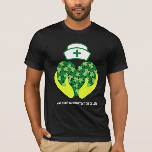 T-shirt Bonne St Patrick's Day Nurse Shamrock Clover (Devant)