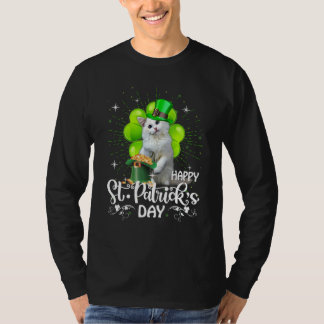 T-shirt Bonne St Patrick's Day Ragdoll Chat Shamrock Lucky