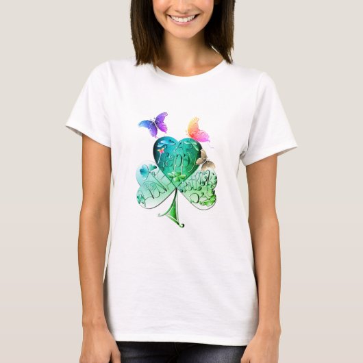 T-shirt "Bonne St. Patrick's Day" Shamrock vert T- (Devant)