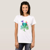 T-shirt "Bonne St. Patrick's Day" Shamrock vert T- (Devant entier)