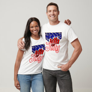 T-shirt Bonne typographie du 4 juillet
