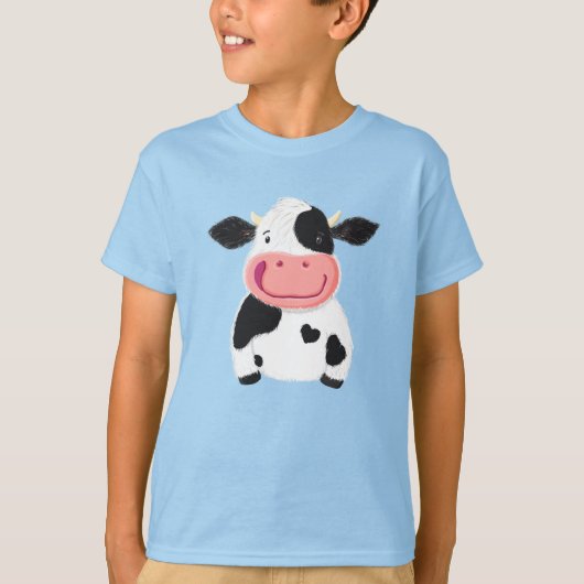 T-shirt Bonne vache laitière Little Holstein (Devant)