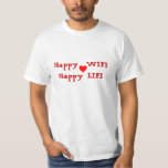 T-shirt Bonne WIFI Happy LIFI<br><div class="desc">Oh si vrai - Bonne Femme, Bonne Vie, Si Mamma n'est pas heureuse, personne n'est heureux ! Cela ferait un T-shirt de mariage amusant pour tous les membres du parti Groom T-shirts BestMan T-shirts GroomsMan T-shirts Usher T-shirts RingBearer T-shirts</div>