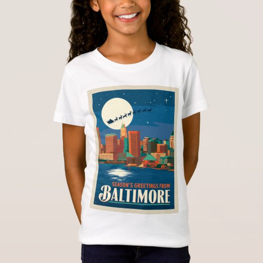 T-Shirt Bonnes Fêtes de Baltimore (Devant)