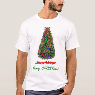T-shirt Bonnes fêtes pièce en t du Joyeux Noël w/Tree de