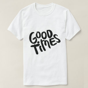 T-shirt Bonnes Times – Conception de typographie positive
