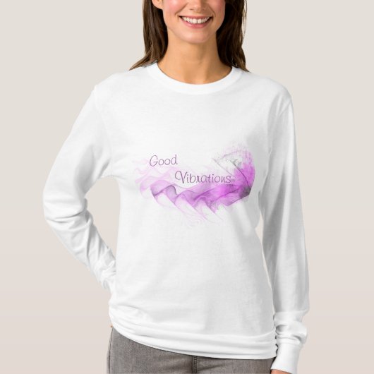 T-shirt bonnes vibrations - conception abstraite d'art (Devant)
