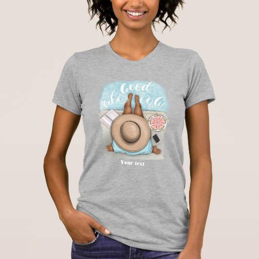 T-shirt Bonnes vibrations d'été (Devant)