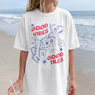T-shirt Bonnes Vibrations Rétro Mahjong