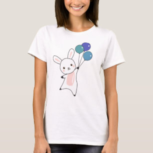 T-shirt Bonnet mouches Ballons au-dessus de mignons animau