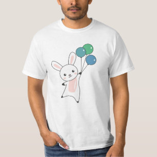 T-shirt Bonnet mouches Ballons au-dessus de mignons animau