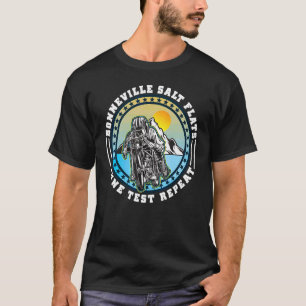 T-shirt Bonneville Salt Flats Vintage Retro Motorcycle Rid
