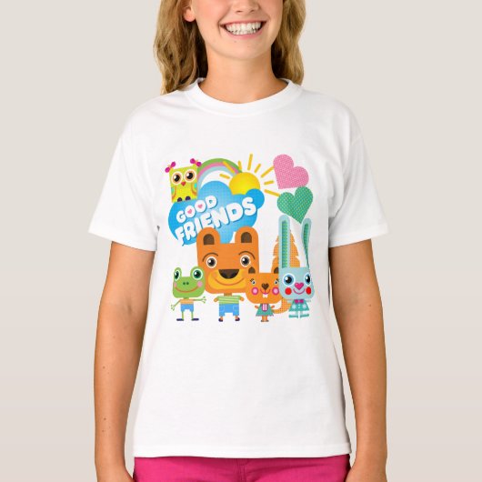 T-shirt Bons amis d'animaux (Devant)
