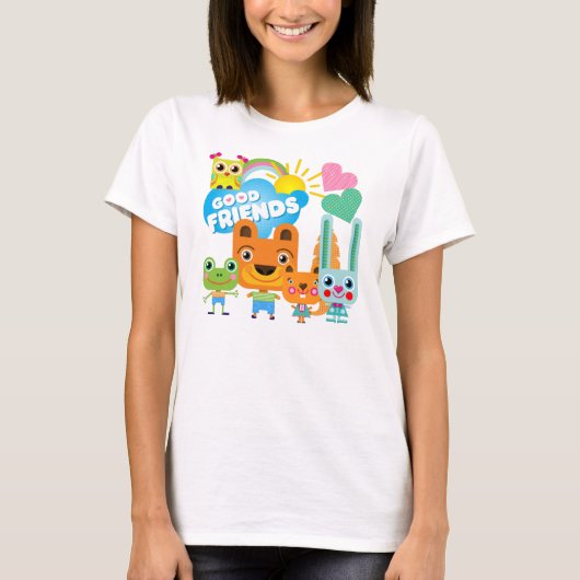 T-shirt Bons amis d'animaux (Devant)