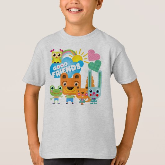 T-shirt Bons amis d'animaux (Devant)