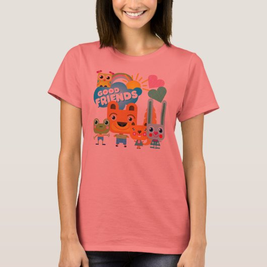 T-shirt Bons amis d'animaux (Devant)