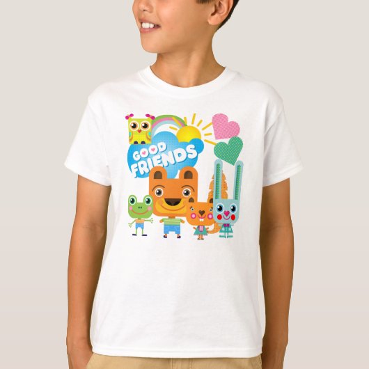 T-shirt Bons amis d'animaux (Devant)
