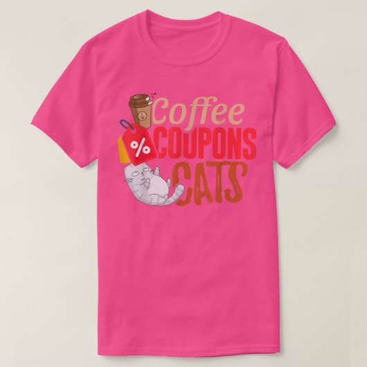 T-shirt Bons de café ChatsCouponingfor Bons de réduction  (Design devant)