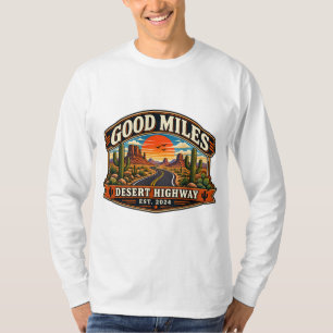 T-shirt Bons kilomètres Autoroute du désert Vintage Route