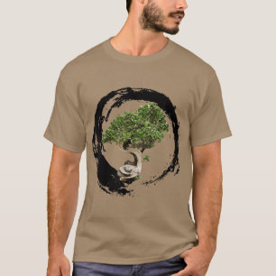 T-shirt Bonsai Arbre Enso Cercle Calligraphie Zen